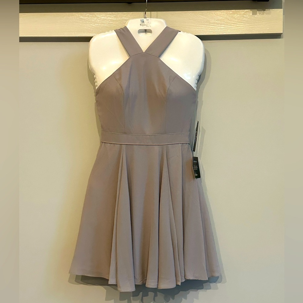 Lulu’s size XS grey halter top mini dress